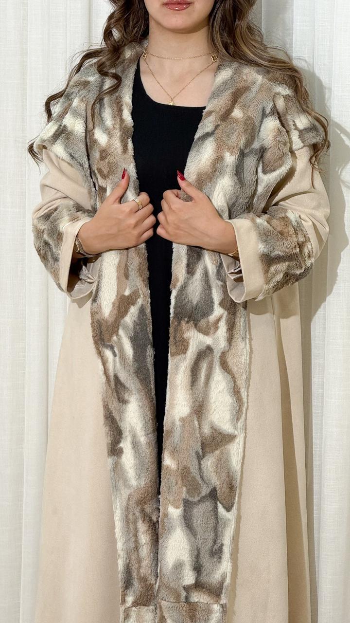 Suede & Fur Winter Abaya